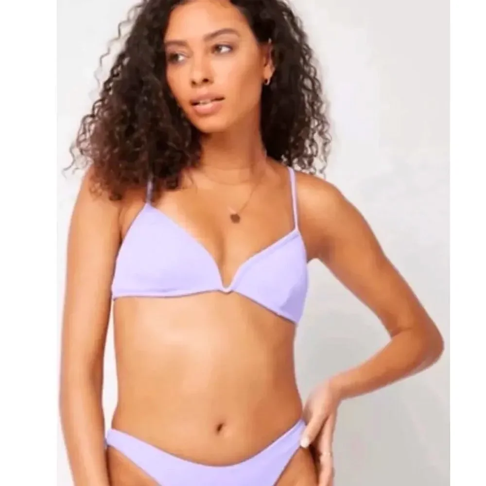 L*Space Helena Bikini Top Wisteria Ribbed Size M • NEW WITH TAGS •